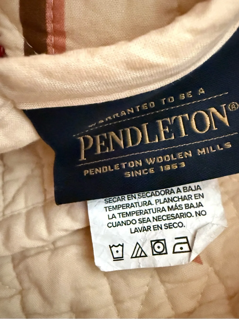 Pendleton Shadow Peak 3pc Quilt & Shams Set 68” X  90” Tan Multi 100% Cotton
